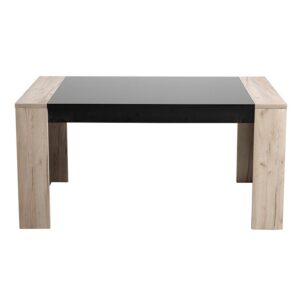 Stôl Toledo TS 155×90 šedá dub/čierna 11008829