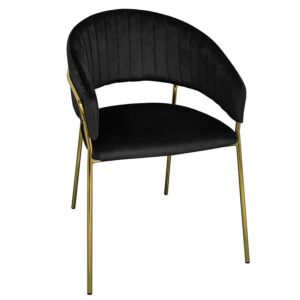 Stolička Lido 80171g čierna/zlatá