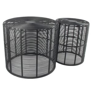 Súprava stolíkov  BULAN RATTAN 60 čierna