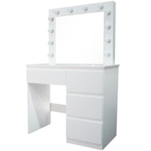 Toaletný stolík Emma + LED biely