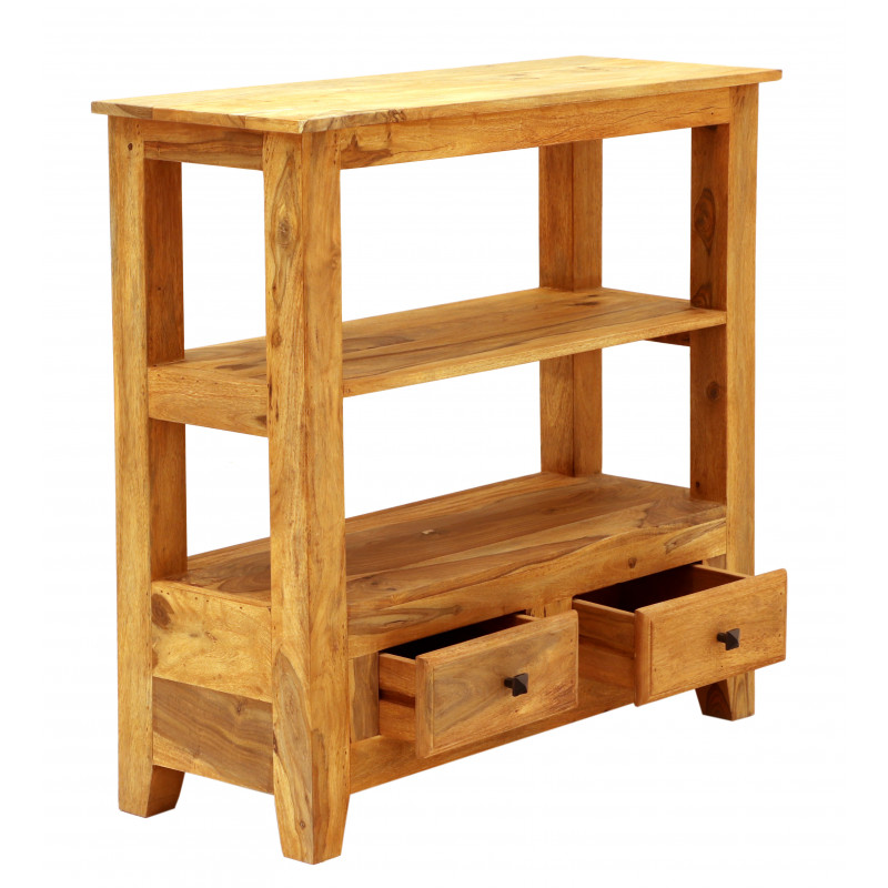 TV stolík, alebo konzolový stolík Jali 90x90x35 z indického masívu palisander – Obrázok 3