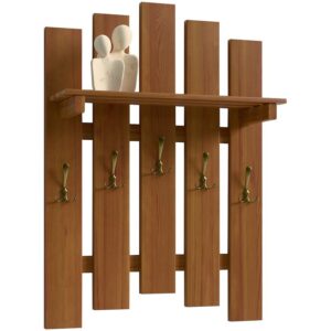 Vešiak S poličkou 5 Kov Rukoväť Jelša