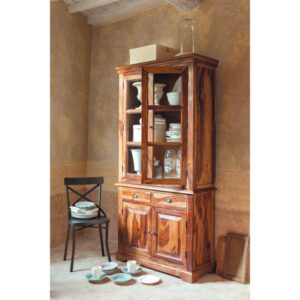 Vitrína 100x200x45 indický masív palisander