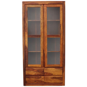 Vitrína Tina 100x200x45 z indického masívu palisander