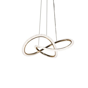 ELIO lampa wisząca złoty 32W LED 3000, 4500, 6500K kryształki bezbarwne