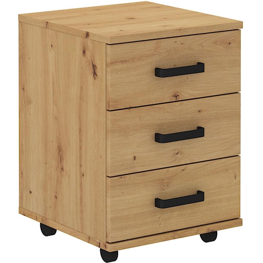 Zásuvkový diel na kolieskach 3s Malta Dub Artisan Typ 201