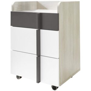 Zásuvkový diel pod stôl Remo RM11 dub wilton/biela/antracit