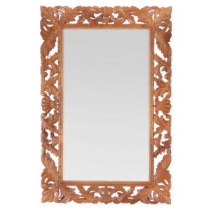 Zrkadlo Retro 60×90 ručne vyrezávaný indický masív mango