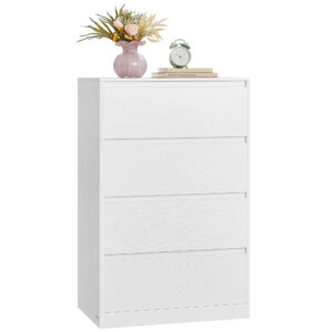 VASAGLE Komoda KAILYN 4 zásuvky 60 x 97 x 40 cm biela