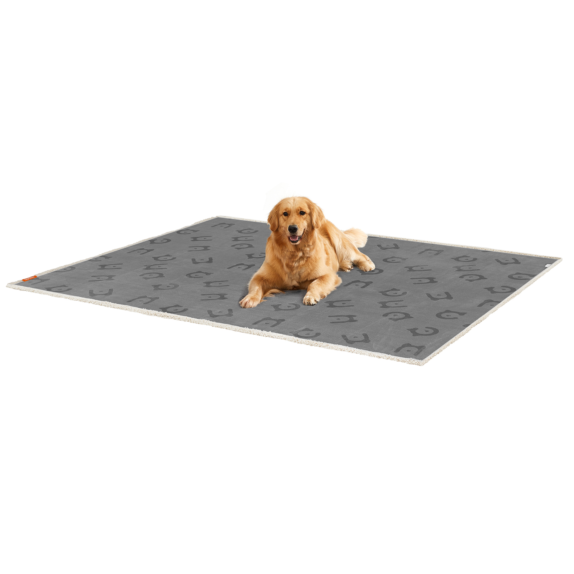 FEANDREA Nepremokavá deka pre psov a mačky, veľkosť XXL, prateľná, 203 x 152 cm, sivá – Obrázok 2