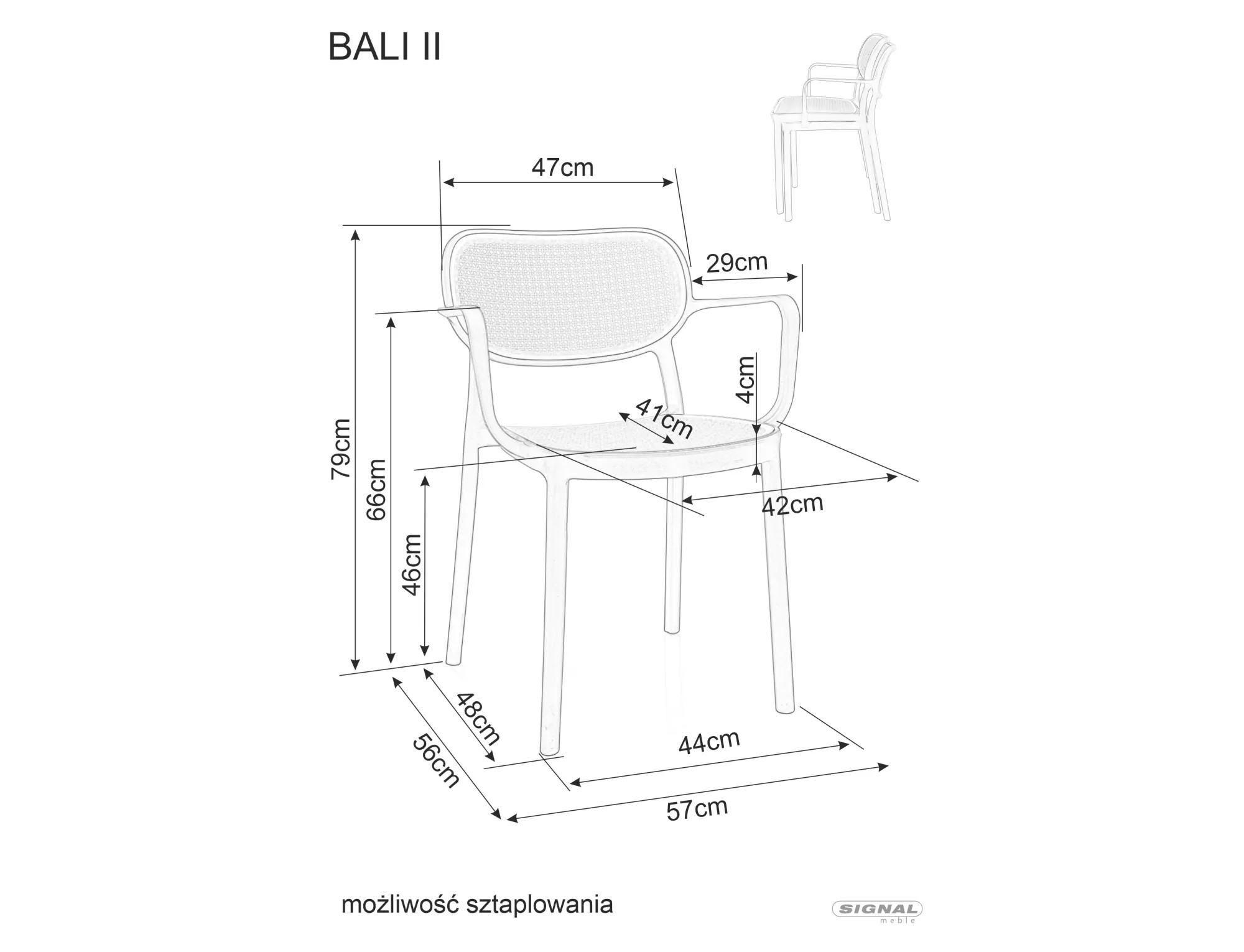 Signal Záhradná stolička BALI II – Obrázok 6