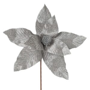 ArtFir Vianočný kvet 200 | strieborná 30 cm