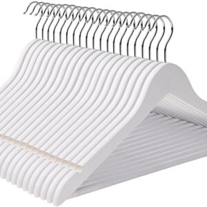 SONGMICS Drevené ramienko biele 44 cm 20 ks