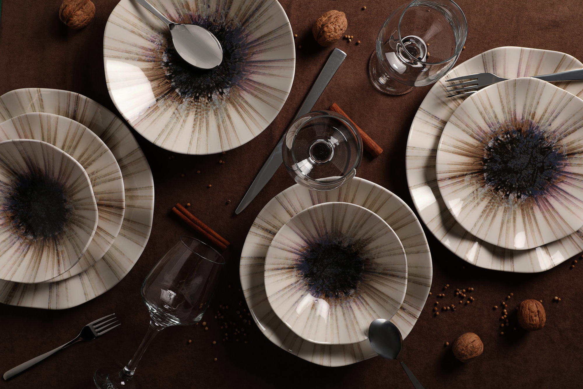 ASIR Porcelánová jedálenská súprava 24 ks POPPY – Obrázok 2