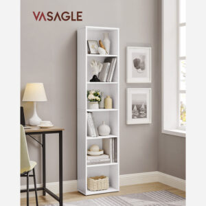 VASAGLE Regál vysoký úzky 40 x 179 x 24 cm biely