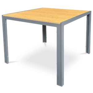Autronic Záhradný stôl, kov, polywood, hnedá, AZT-S1209 OAK