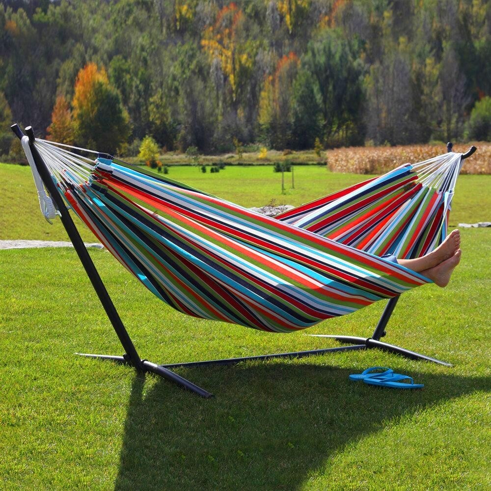 Avenberg Relaxačná hojdačka Belinda,červená-biela-žltá-tyrkysová