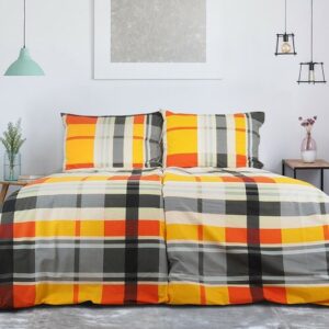 B.E.S. Petrovice Bavlnené obliečky Exkluziv Orange kube, 140 x 200 cm, 70 x 90 cm
