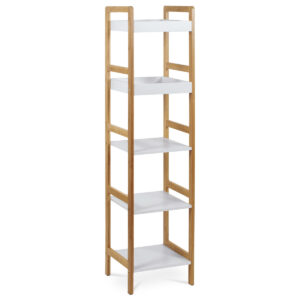 Autronic Bambusový regál 5 políc, 128 cm, DR-013-5, 5 poschodí
