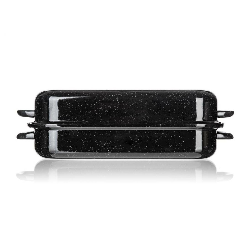 Banquet 2-dielny hranatý smaltovaný pekáč CULINARIA Black, 35 cm – Obrázok 3
