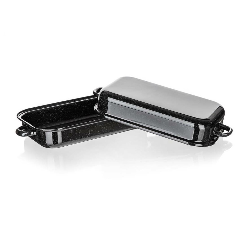 Banquet 2-dielny hranatý smaltovaný pekáč CULINARIA Black, 35 cm – Obrázok 4