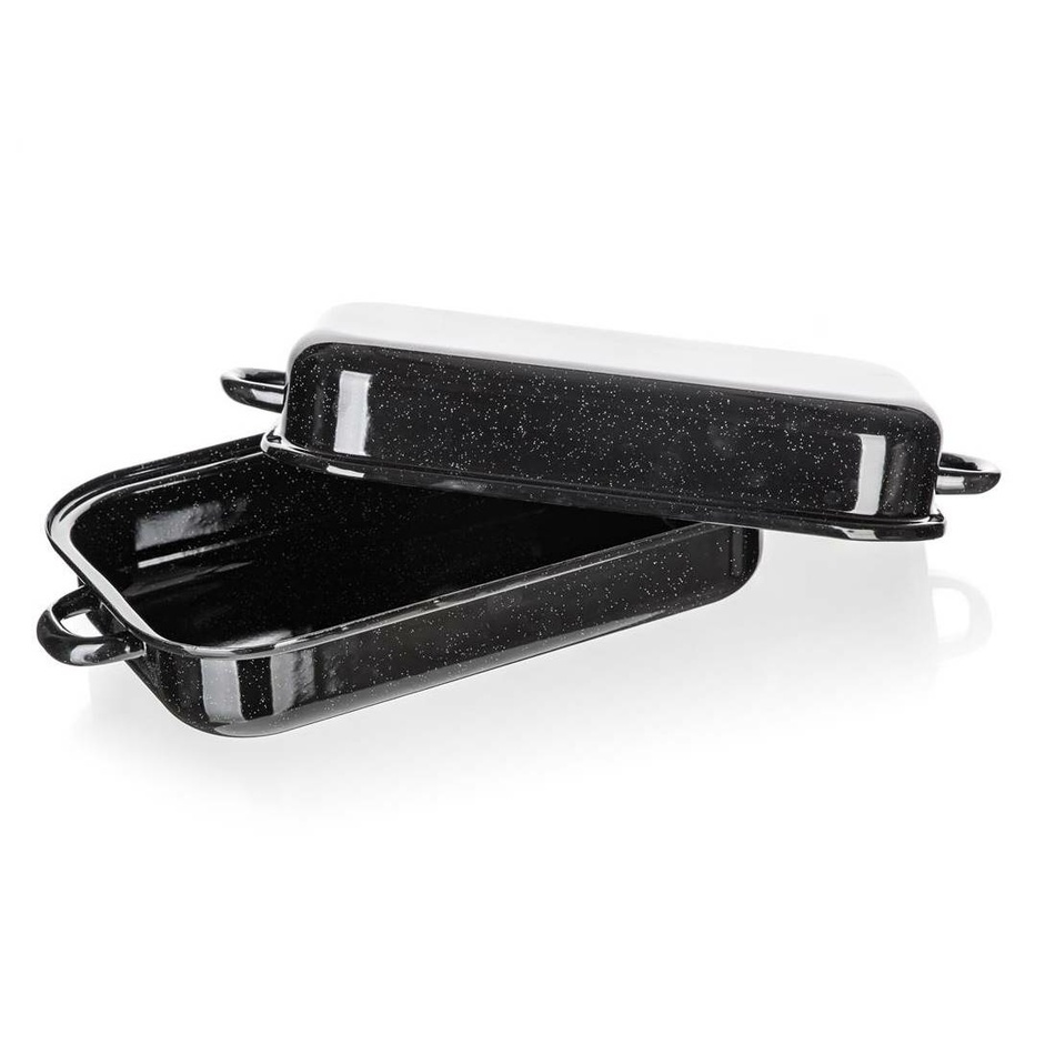 Banquet 2-dielny hranatý smaltovaný pekáč CULINARIA Black, 35 cm – Obrázok 6