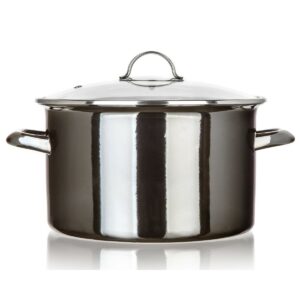 Banquet Hrniec smaltovaný METALLIC Black 26 cm, 6 l, s pokrievkou, 26 cm