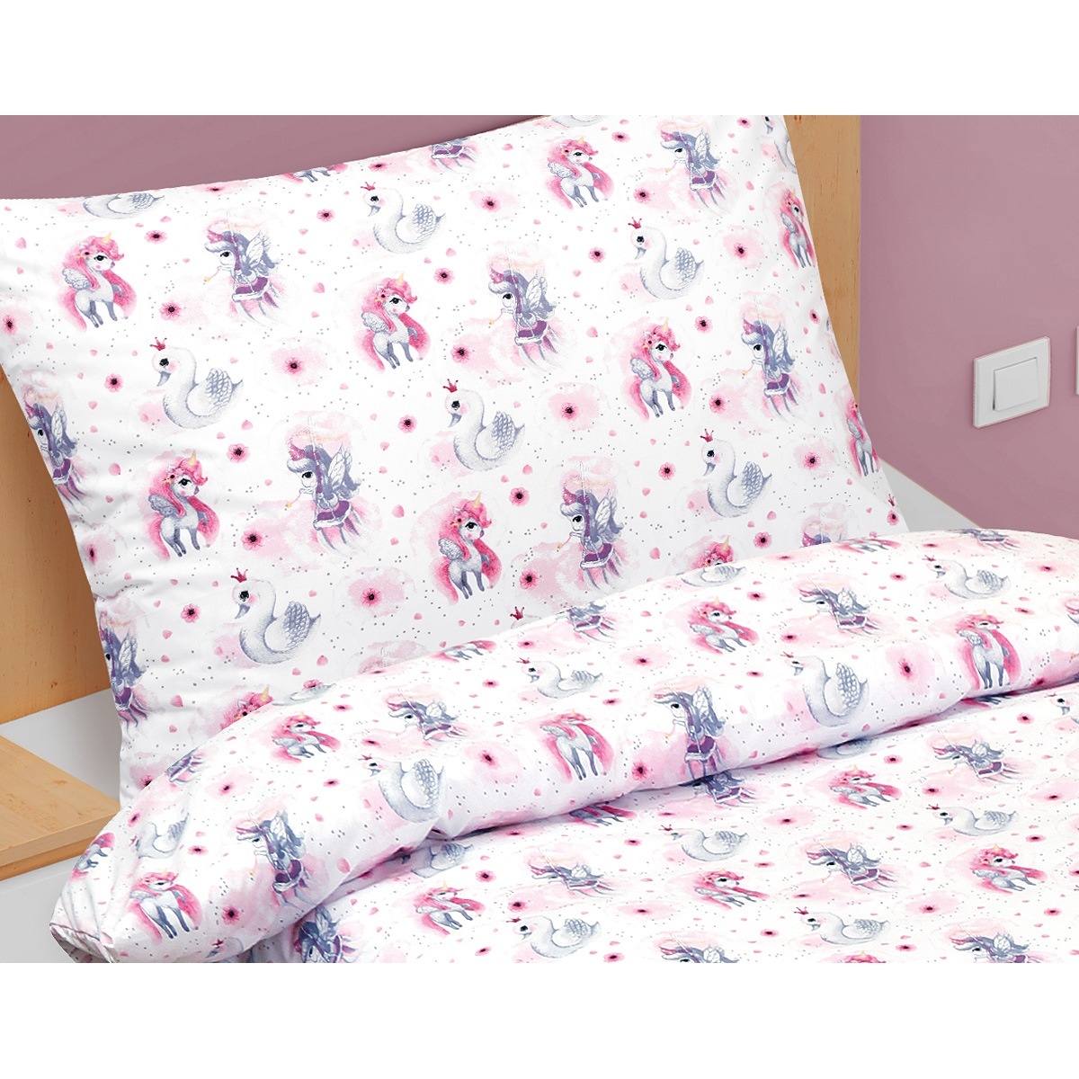 Bellatex Bavlnené obliečky Junior jednorožec, 140 x 200 cm, 70 x 90 cm – Obrázok 2