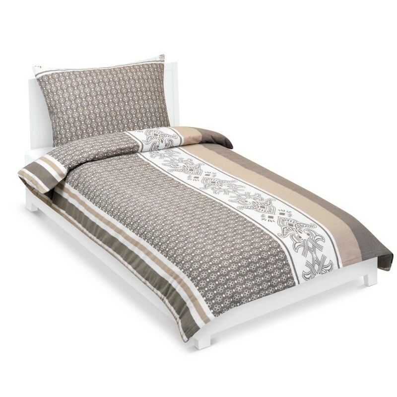 Bellatex Bavlnené obliečky Ornament kávová, 140 x 220 cm, 70 x 90 cm, 140 x 220 cm, 70 x 90 cm – Obrázok 2