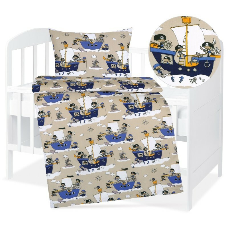 Bellatex Detské bavlnené obliečky do postieľky Agáta Námorník modrá 90 x 135 cm, 45 x 60 cm – Obrázok 2