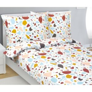Bellatex Flanelové obliečky Mozaika, 140 x 220 cm, 70 x 90 cm