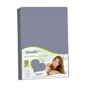 Bellatex Jersey prestieradlo Kamilka modrosivá, 160 x 200 cm