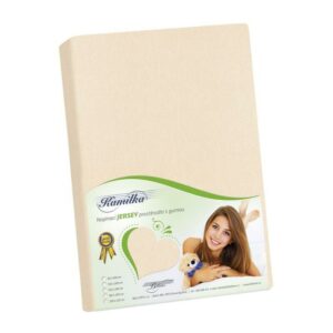 Bellatex Jersey prestieradlo Kamilka smotanová, 140 x 200 cm, 140 x 200 cm