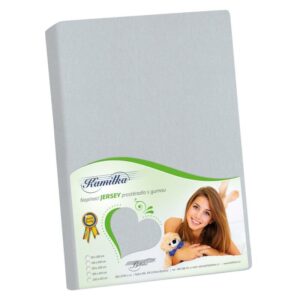 Bellatex Jersey prestieradlo Kamilka stredne sivá, 220 x 200 cm