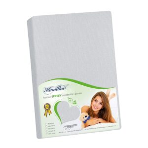 Bellatex Jersey prestieradlo Kamilka svetlosivá, 200 x 220 cm