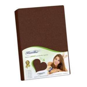 Bellatex Jersey prestieradlo Kamilka tmavohnedá, 140 x 200 cm