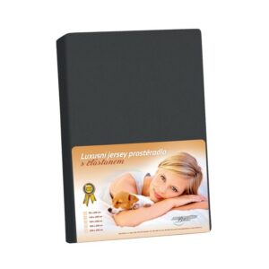 Bellatex Jersey prestieradlo s elastanom čierna, 140 x 200 cm