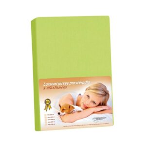 Bellatex Jersey prestieradlo s elastanom jarná zelená, 90 x 200 cm