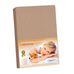 Bellatex Jersey prestieradlo s elastanom kávová, 120 x 200 cm