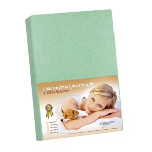 Bellatex Jersey prestieradlo s elastanom svetlozelená, 120 x 200 cm