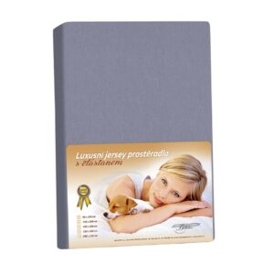 Bellatex Jersey prestieradlo s elastanom tmavosivá, 180 x 200 cm