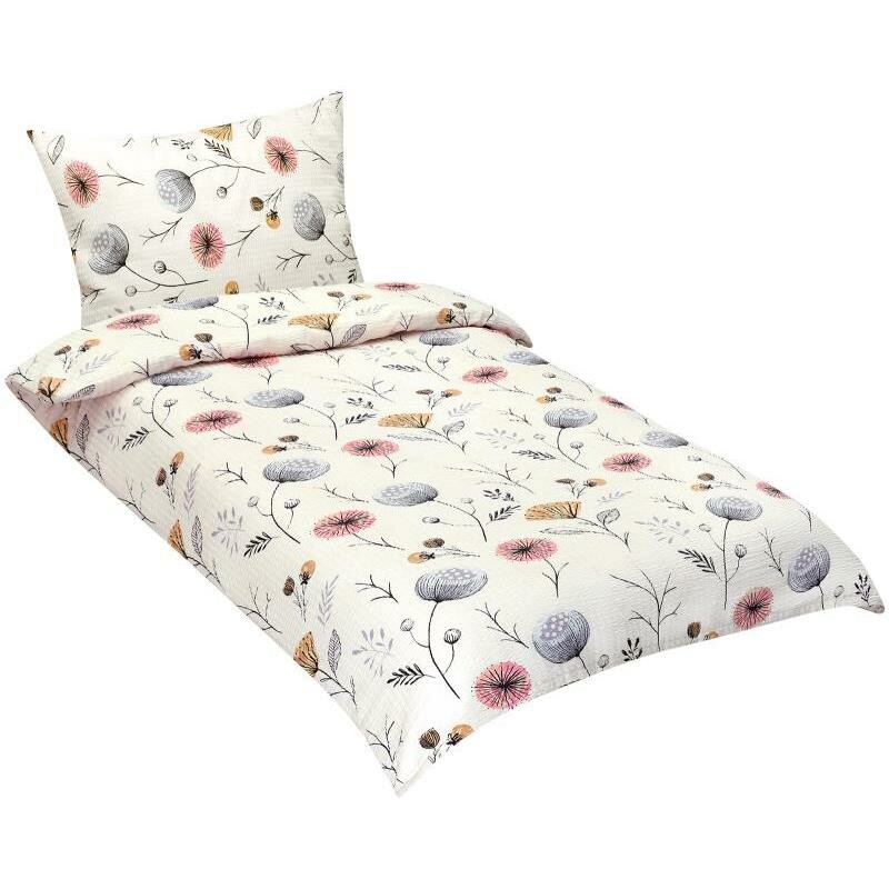 Bellatex Krepové povlečení Makovice béžová , 140 x220, 70 x 90 cm, 140 x 220 cm, 70 x 90 cm – Obrázok 2