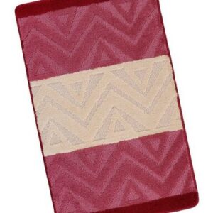 Bellatex Kúpeľňová predložka Bany Chevron burgundy, 60 x 100 cm