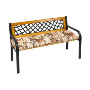 Bellatex Sedák na lavicu prešívaný Káva, 40 x 150 cm