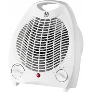 Elektrické kúrenie s ventilátorom a bezpečnostným spínačom, biela