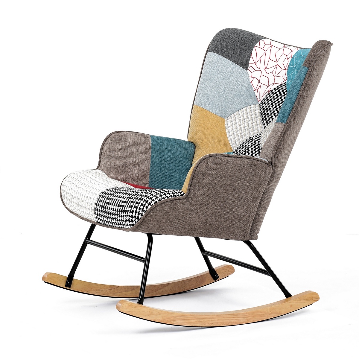 Hojdacie kreslo PW2, patchwork – Obrázok 2