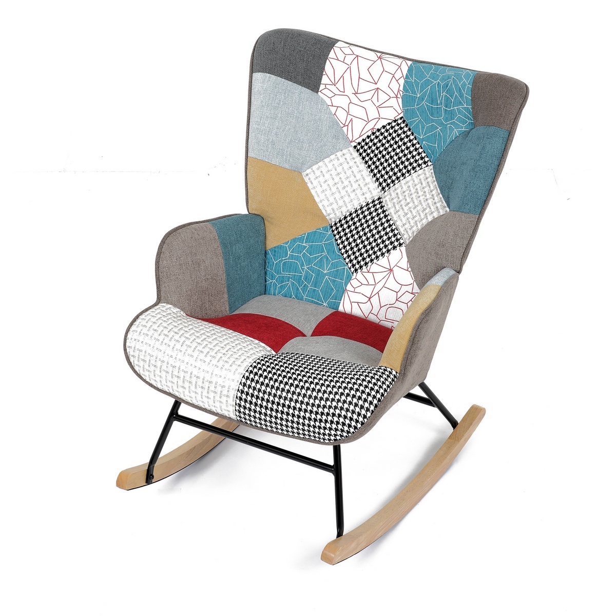 Hojdacie kreslo PW2, patchwork – Obrázok 11