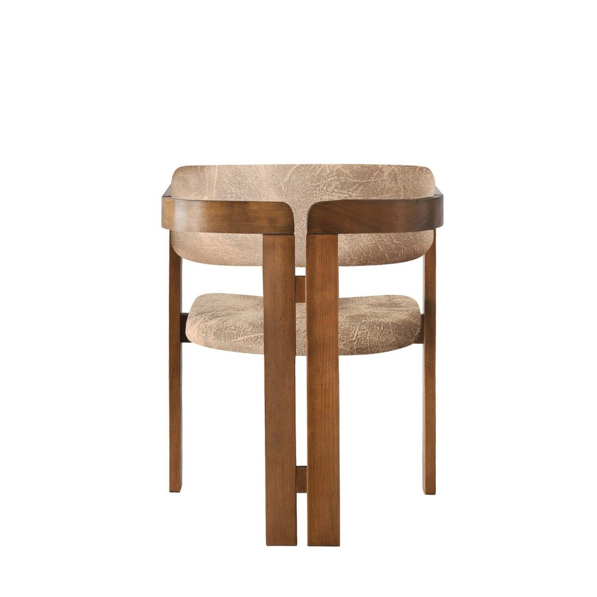 Jedálenská stolička CO Beige and Walnut – Obrázok 2
