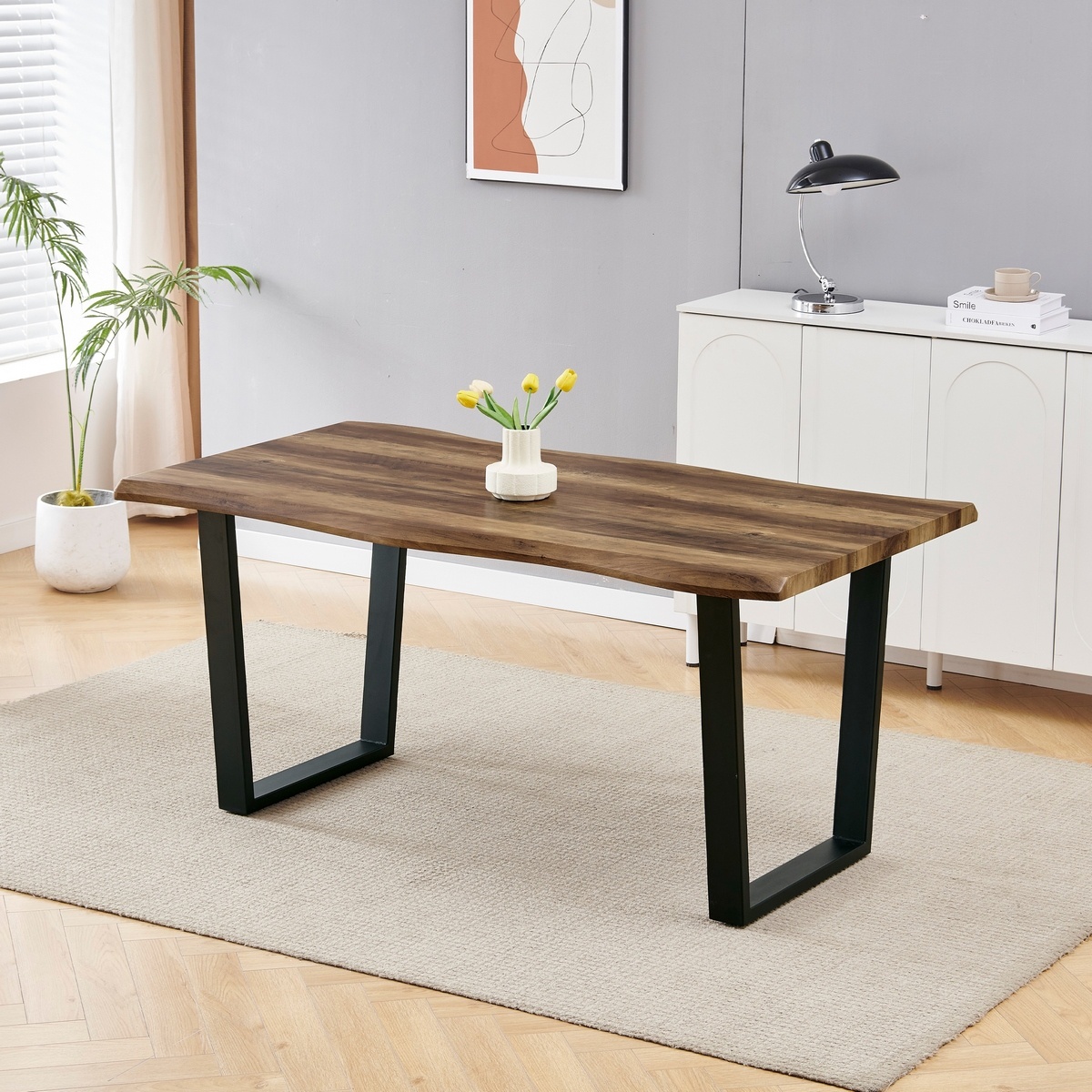 Jedálenský stôl 160 x 90 cm, staré drevo – Obrázok 5