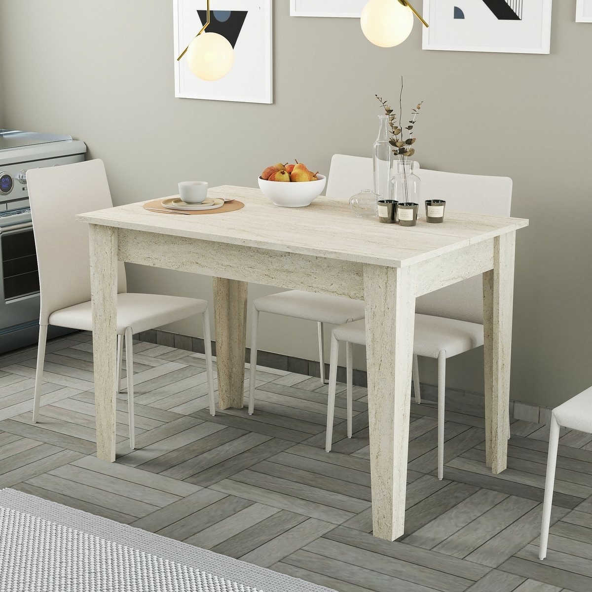 Jedálenský stôl Kiev Travertine – Obrázok 4